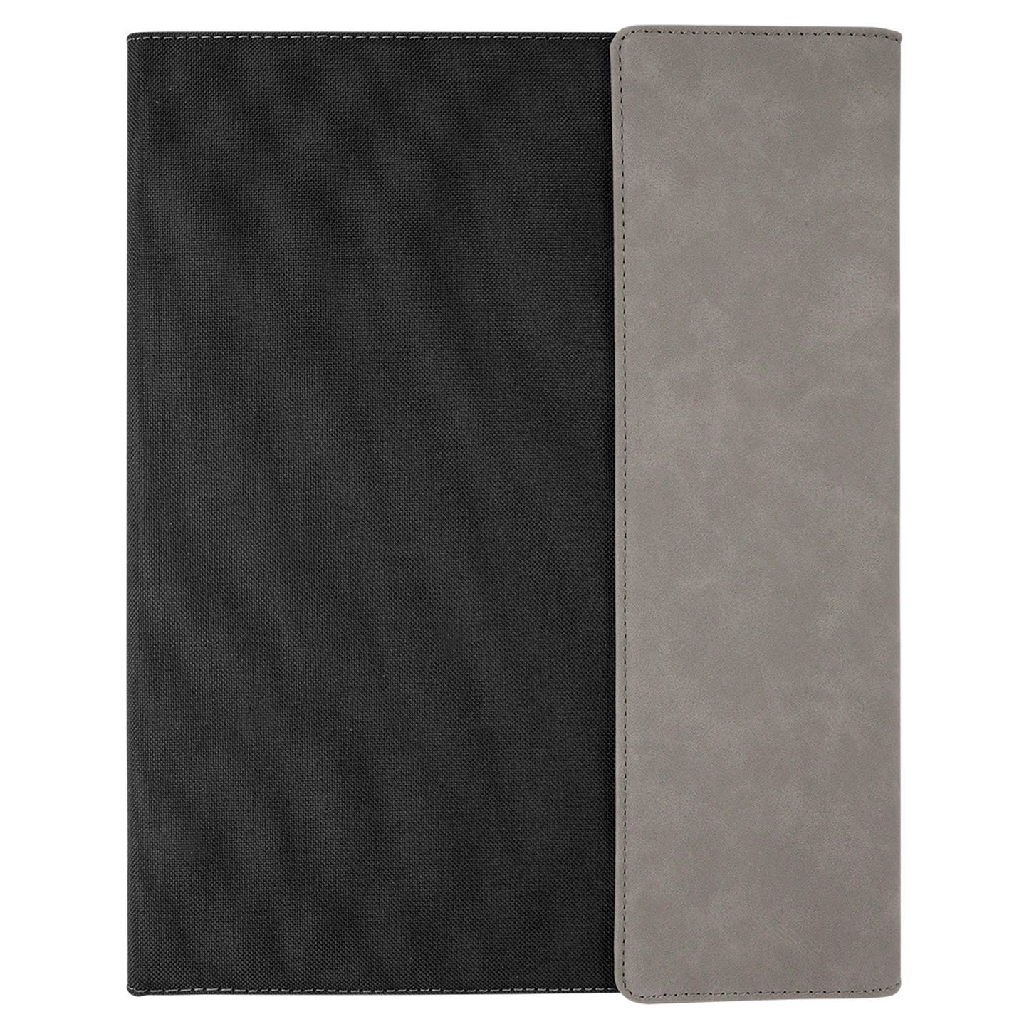 ADD YOUR LOGO -  9 1/2" x 12"  Leatherette / Canvas Portfolio with Notepad