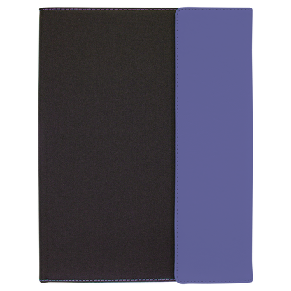 ADD YOUR LOGO -  7x9  Leatherette/ Canvas Portfolio with Notepad